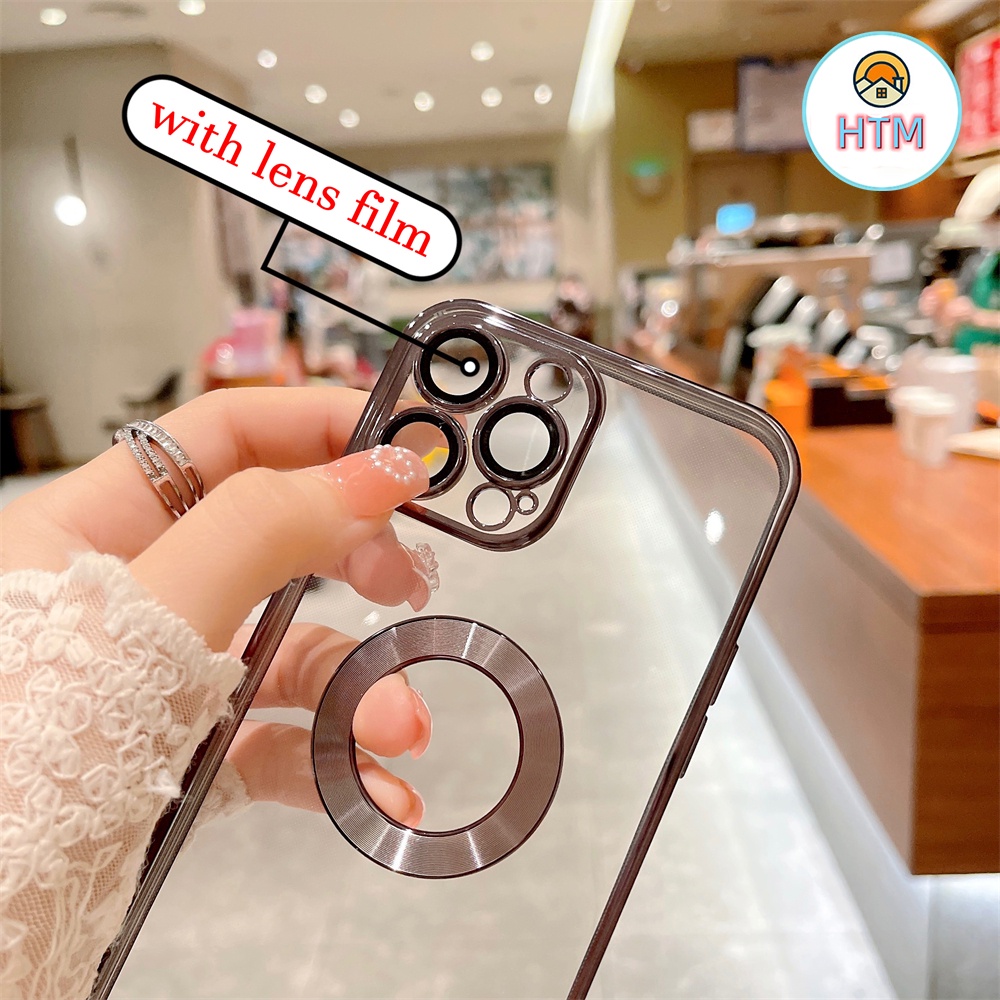 Ốp Điện Thoại Mạ Điện Bảo Vệ Camera Cho iPhone 13 12 11 Pro Max Promax
