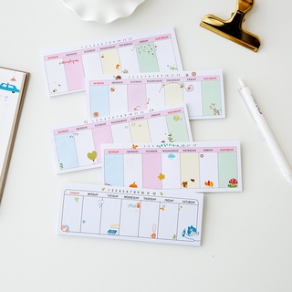 Giấy ghi chú thời khóa biểu cute
