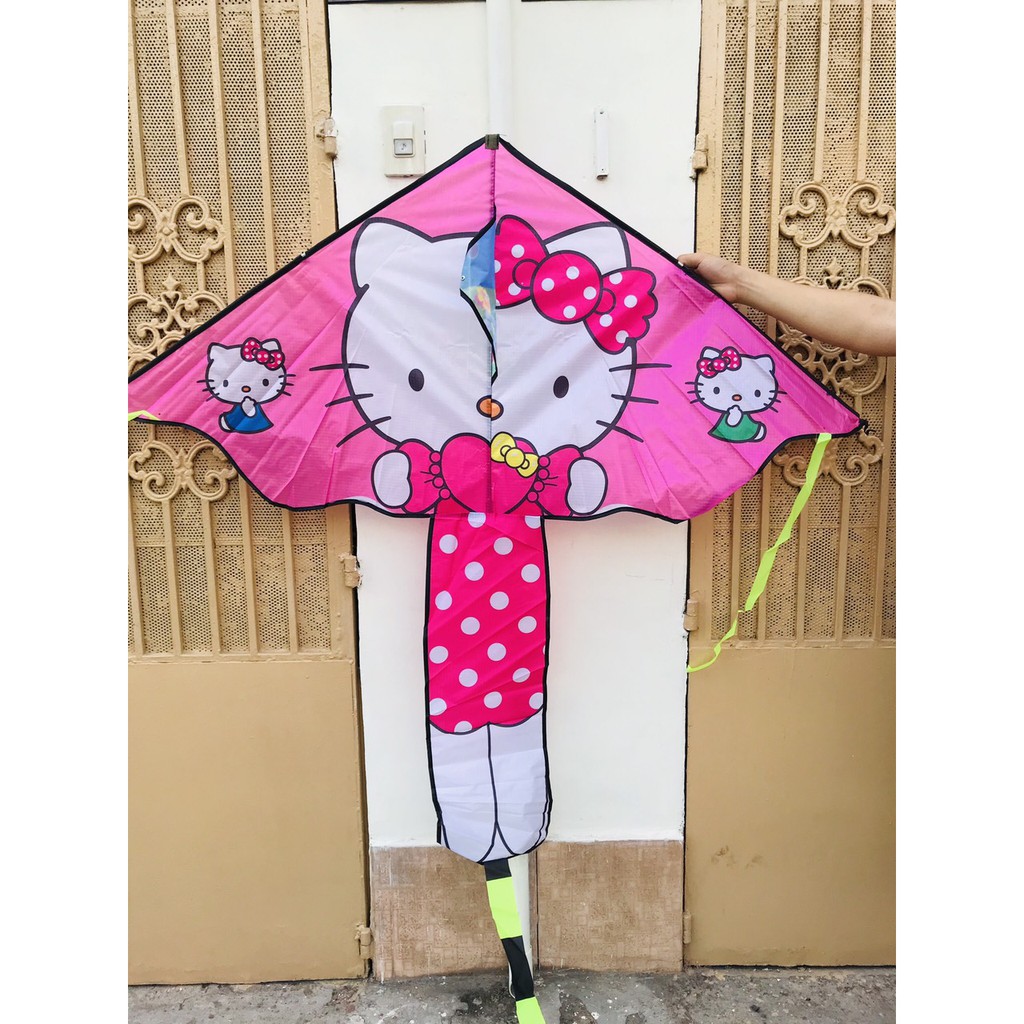 DIỀU - HELLO KITTY NƠ + TẶNG CẦM THẢ DIỀU 150 MÉT DÂY  (SHOP DIỀU GIÁ RẺ-ĐẸP)