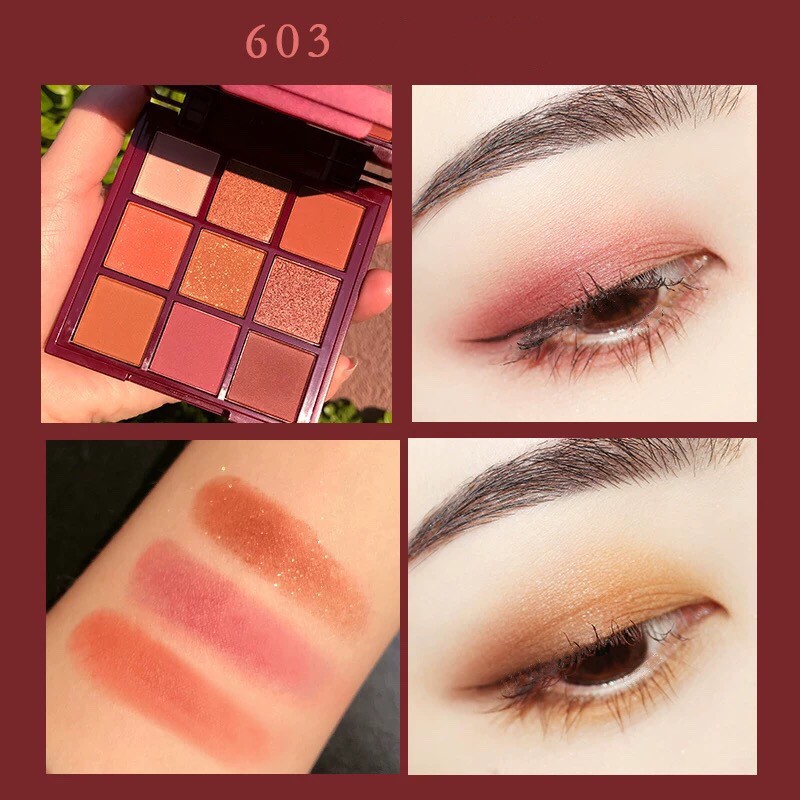 [Hàng mới về] Bảng phấn mắt 9 màu nhung đỏ mật ong hồng cam đào Holdlive | BigBuy360 - bigbuy360.vn