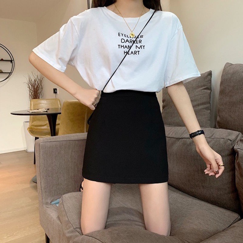 Chân váy COZOKC lưng cao dáng ôm kiểu dáng đơn giản hợp thời trang