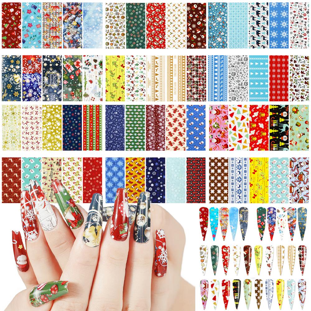 Miếng Dán Trang Trí Móng Tay Họa Tiết Halloween / Giáng Sinh DIY