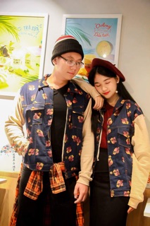 Áo Denim jacket oversize unisex