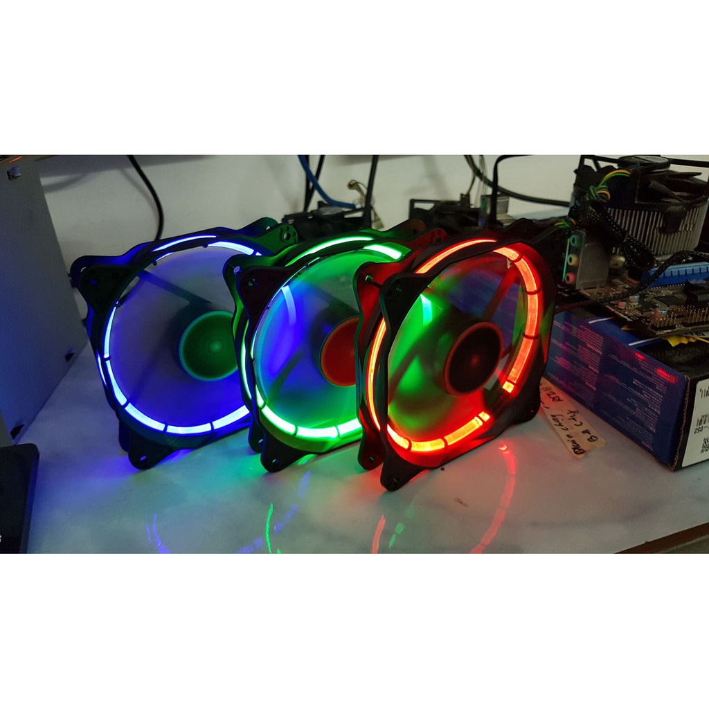 Bộ 3 Fan case led RGB VSP - kèm bộ điều khiển và hub