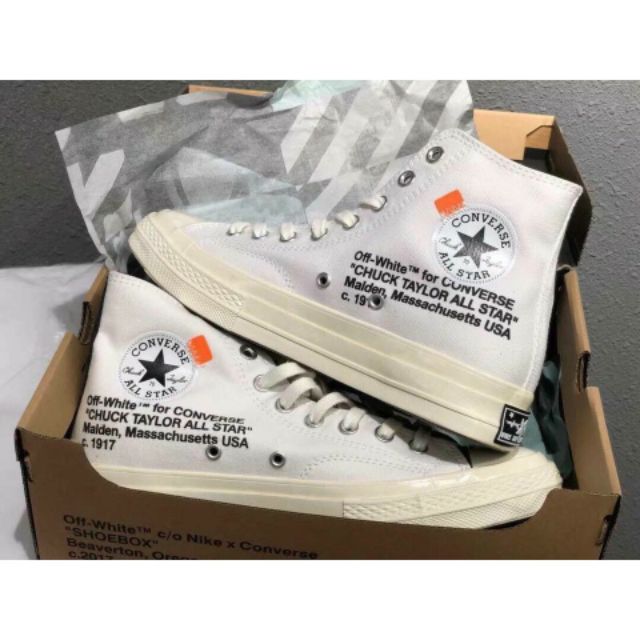 Giày thể thao CV all star chuck taylor OFF WHITE đen trắng