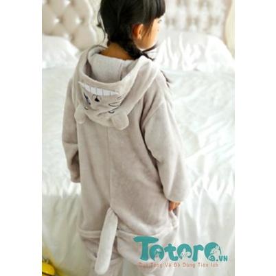 Bộ đồ liền thân Totoro xám nhạt (Người lớn + Trẻ em+ Em bé)