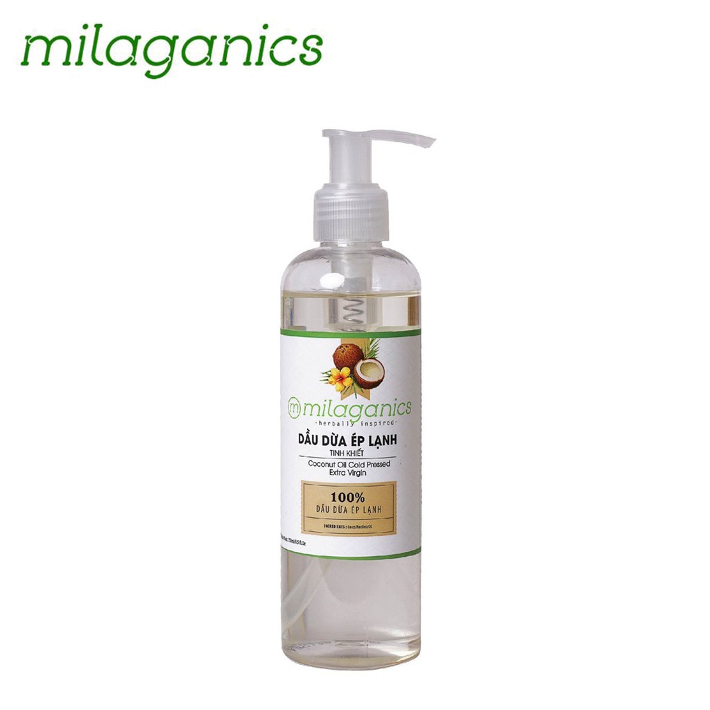 DẦU DỪA ÉP LẠNH TINH KHIẾT MILAGANICS 250ML