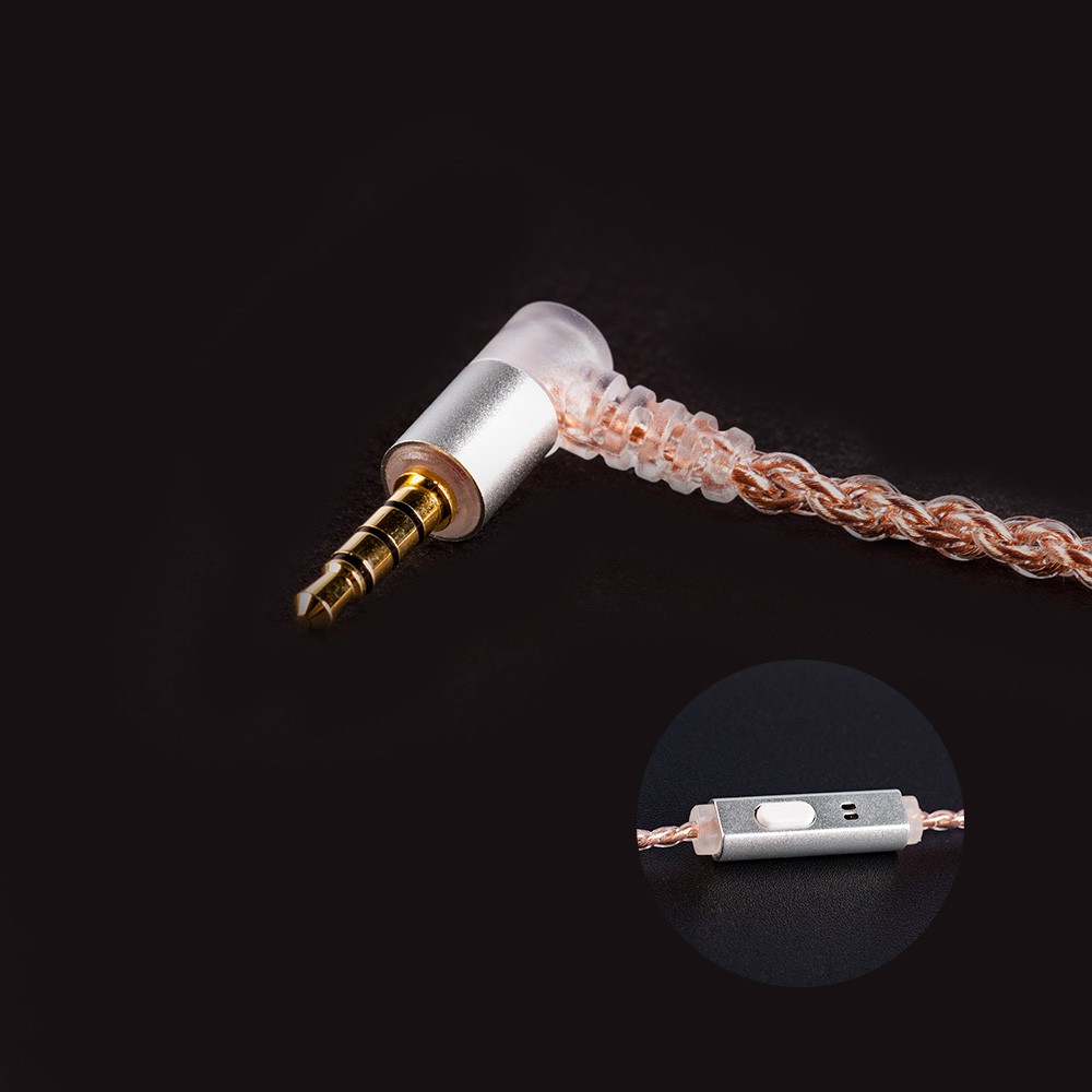 Dây cáp đồng 4 lõi 2 Pin / Qdc / Mmcx với đầu nối 3.5mm cho Kb06 Zsx Zs10 Pro