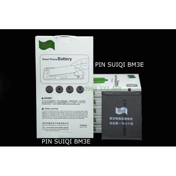 Pin Suiqi dành cho máy Xiaomi Mi 8 Mã pin BM3E