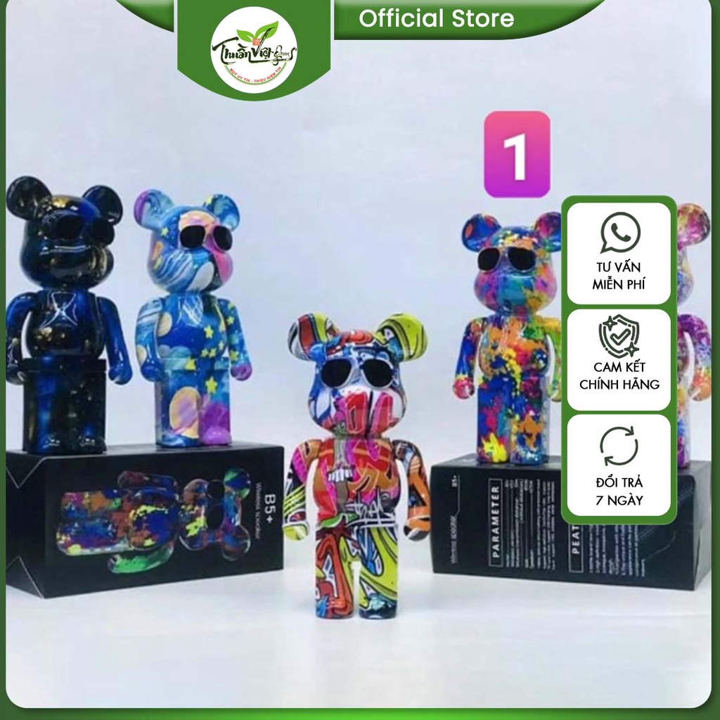Loa Bluetooth Gấu Bearbrick Nghe Nhạc Cực Hay, Mẫu Gấu Mini B5 Màu Sắc Sang Chảnh LOA01