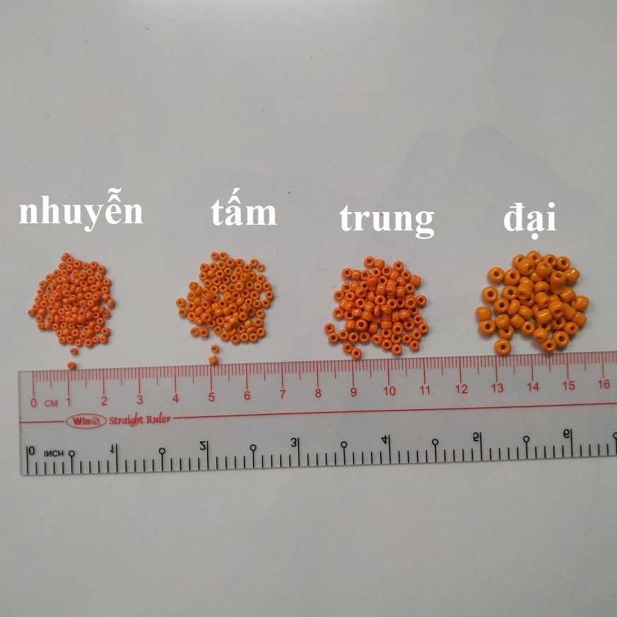 100gr hạt cườm trung (tầm 3mm, hạt không đều) phần 2/2 - Nguyên liệu handmade, may mặc