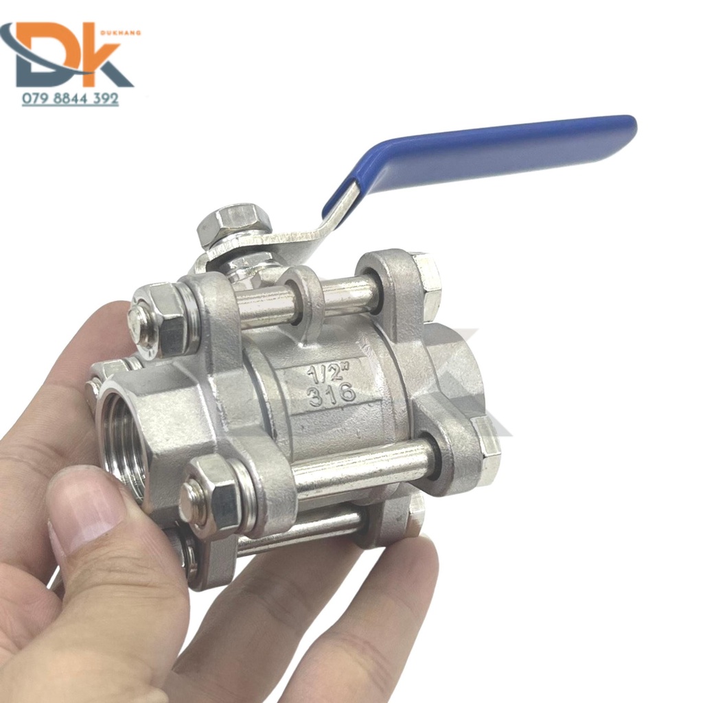 Van bi inox 3 thân gạt tay