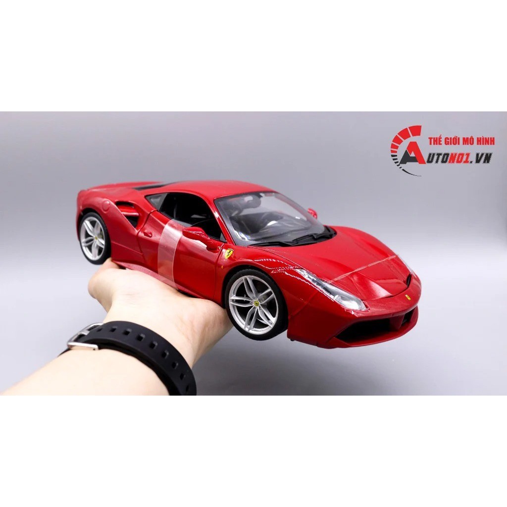 MÔ HÌNH FERRARI 488 GTB RED 1:18 BBURAGO 1798