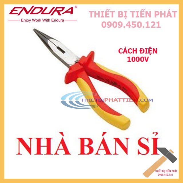 [CHÍNH HÃNG] Kềm Nhọn, Kìm Nhọn 7&quot; (180mm) Cách Điện 1000v Endura E5372 Cao Cấp Thép CR-V (Nhập Khẩu USA)