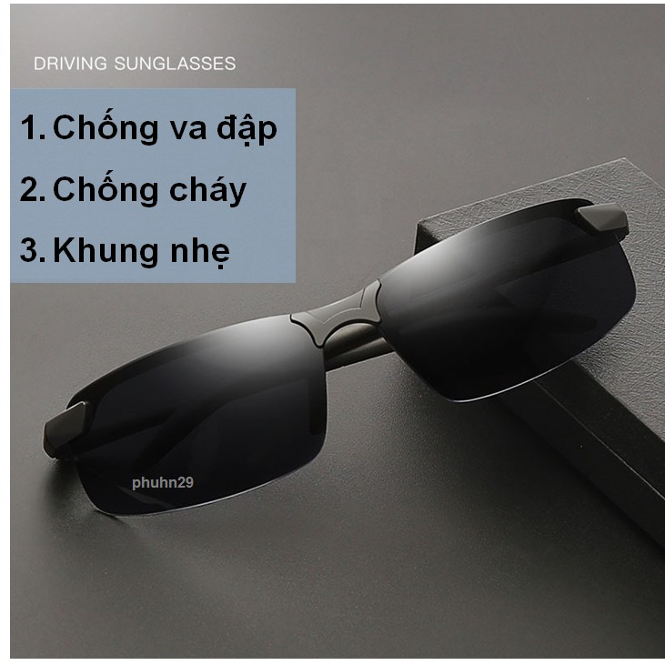 Kính Râm Phân Cực Đổi Màu 3043 Dành Cho Nam Giới Lái Xe Ngày Và Đêm