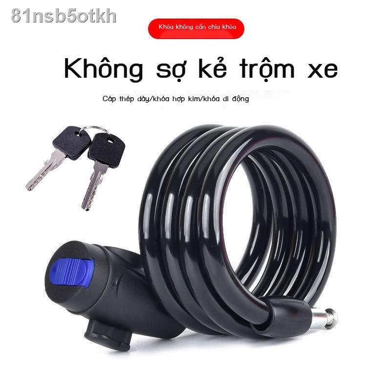 ✠♠♀Xe đạp leo núi khóa xe máy điện mũ bảo hiểm khóa mật khẩu học sinh trẻ em chống nước cầm tay chống trộm