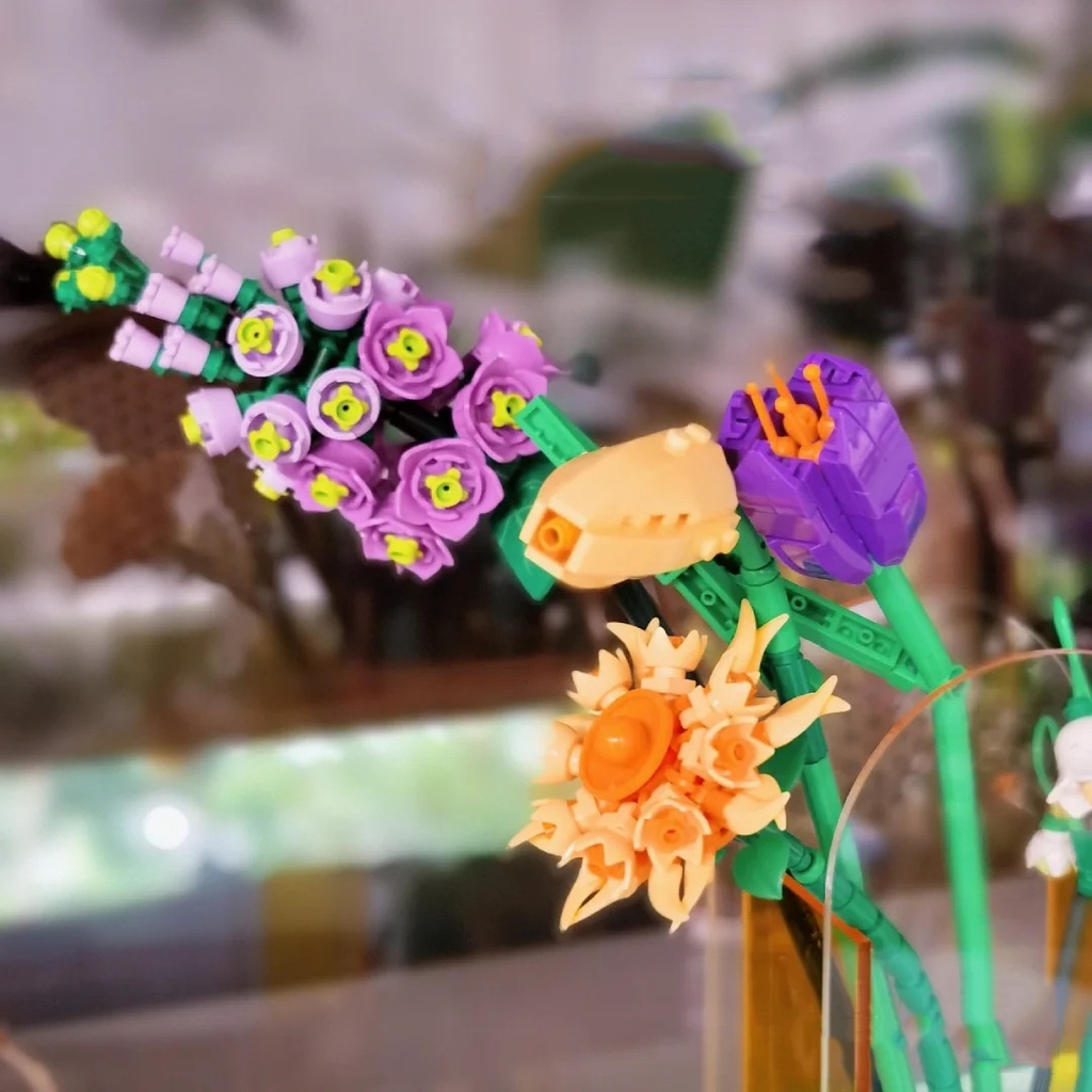 Bộ lắp ráp hoa hãng Loz mô hình bó hoa mã 1657,1658,1659,1670,1671, 1672