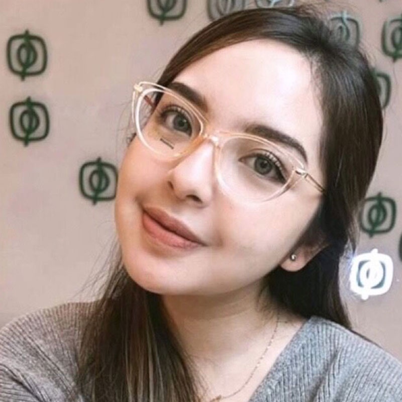 Kính Mắt Mèo tr90 Gọng Nhỏ Phong Cách Retro Âu Mỹ Cho Nữ