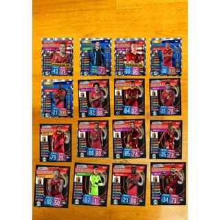 Set combo 16 thẻ cầu thủ match attax đội tuyển Bỉ euro 2020