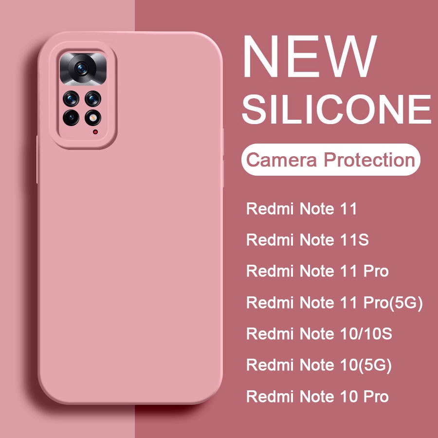 Ốp điện thoại dẻo cạnh vuông thích hợp bảo vệ camera cho Xiaomi Redmi Note 11 12 Pro 5G 11S 12S 11Pro+ 12Pro+