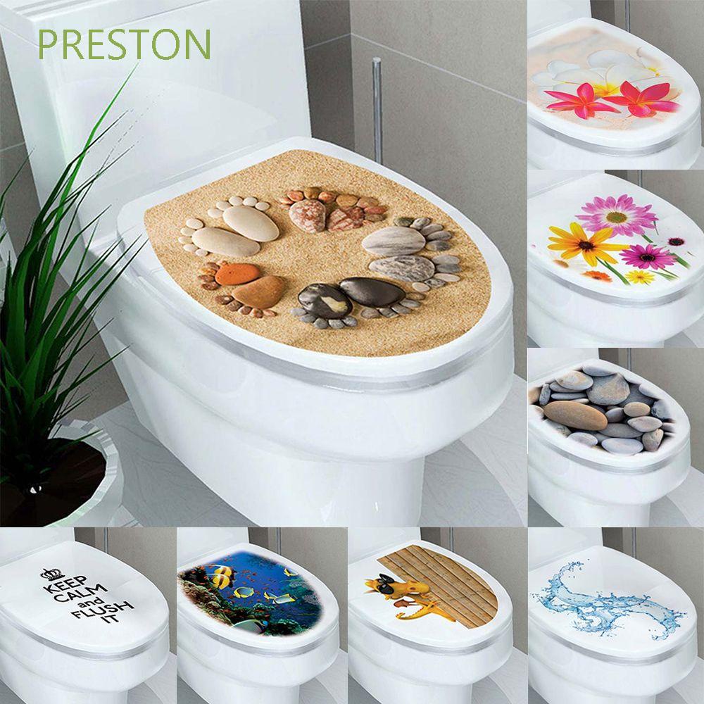 Miếng dán trang trí nắp bồn cầu bằng vinyl chống thấm nước 32*39cm
