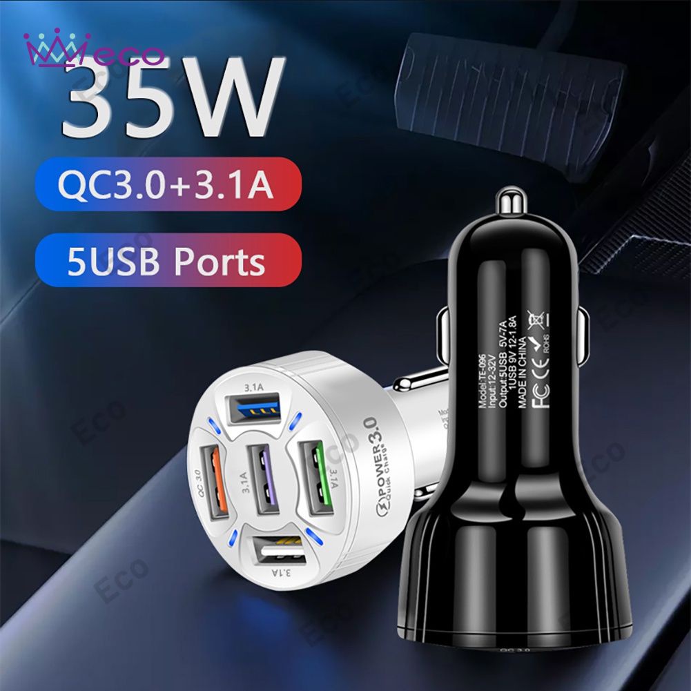 Sạc điện thoại trên xe hơi 15A 5USB