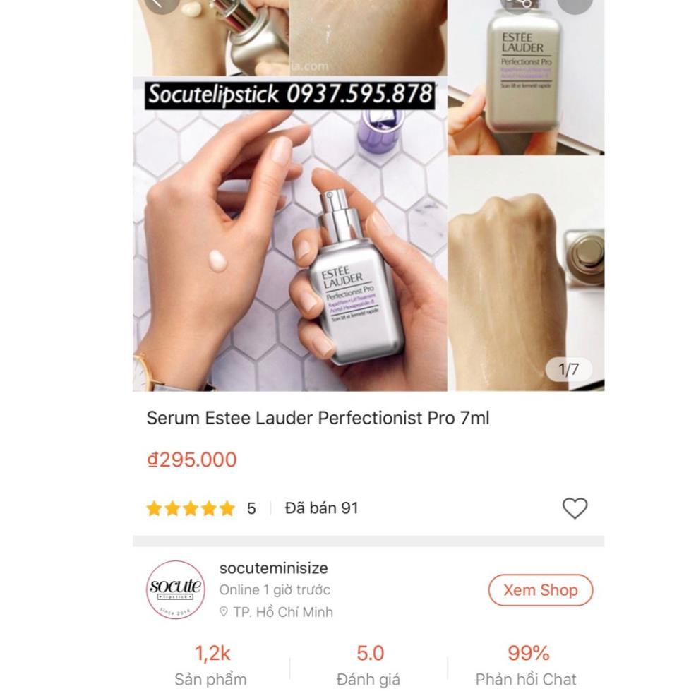 Fullbox - Tinh chất chống lão hoá, trẻ hoá da Esstee Lauder Perfectionist Pro Minisize 7ml