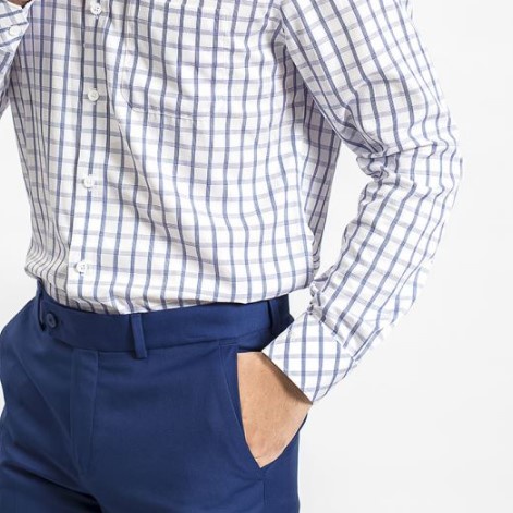 Áo sơ mi dài tay nam phom regular fit tà lượn chất vải thiên nhiên mềm mát không nhắn co dễ làm sach ALS62208
