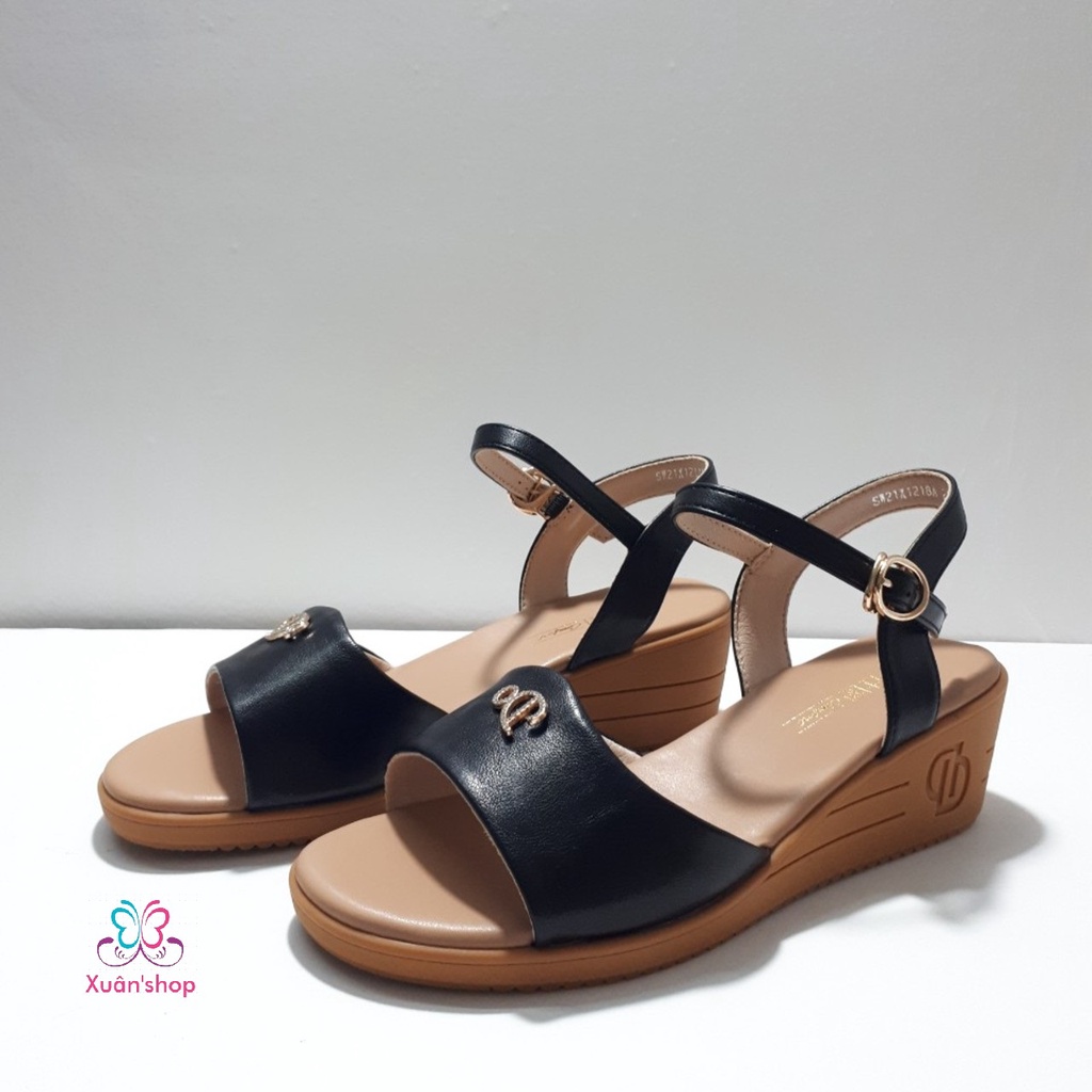 Sandal Dusto quai ngang, đế xuồng cao 5cm (size 37, 39)