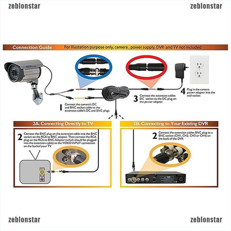 ❤star Dây cáp nguồn camera quan sát an ninh CCTV ▲▲