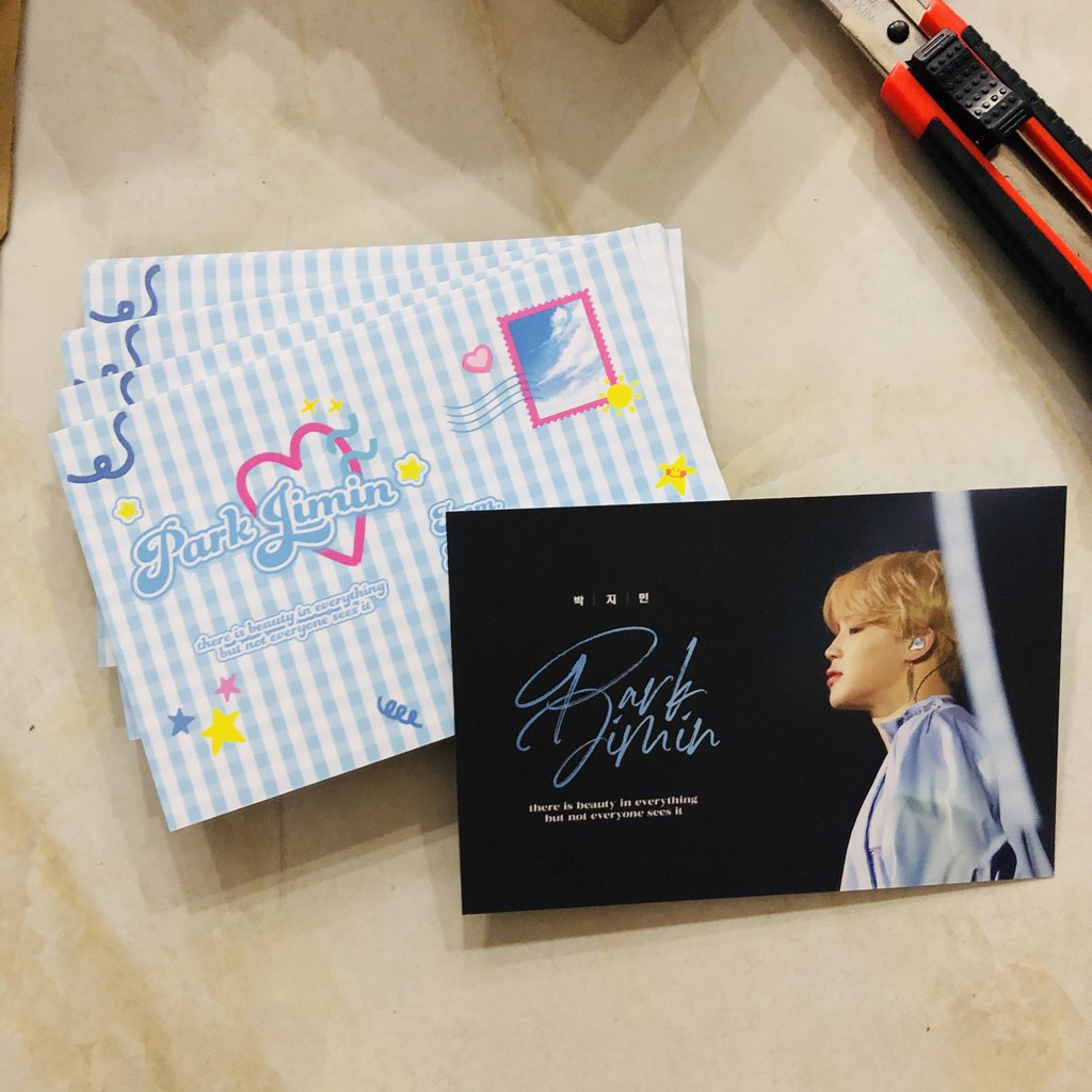Set 4 Postcard A6 - 10x15cm tự cắt - in theo yêu cầu