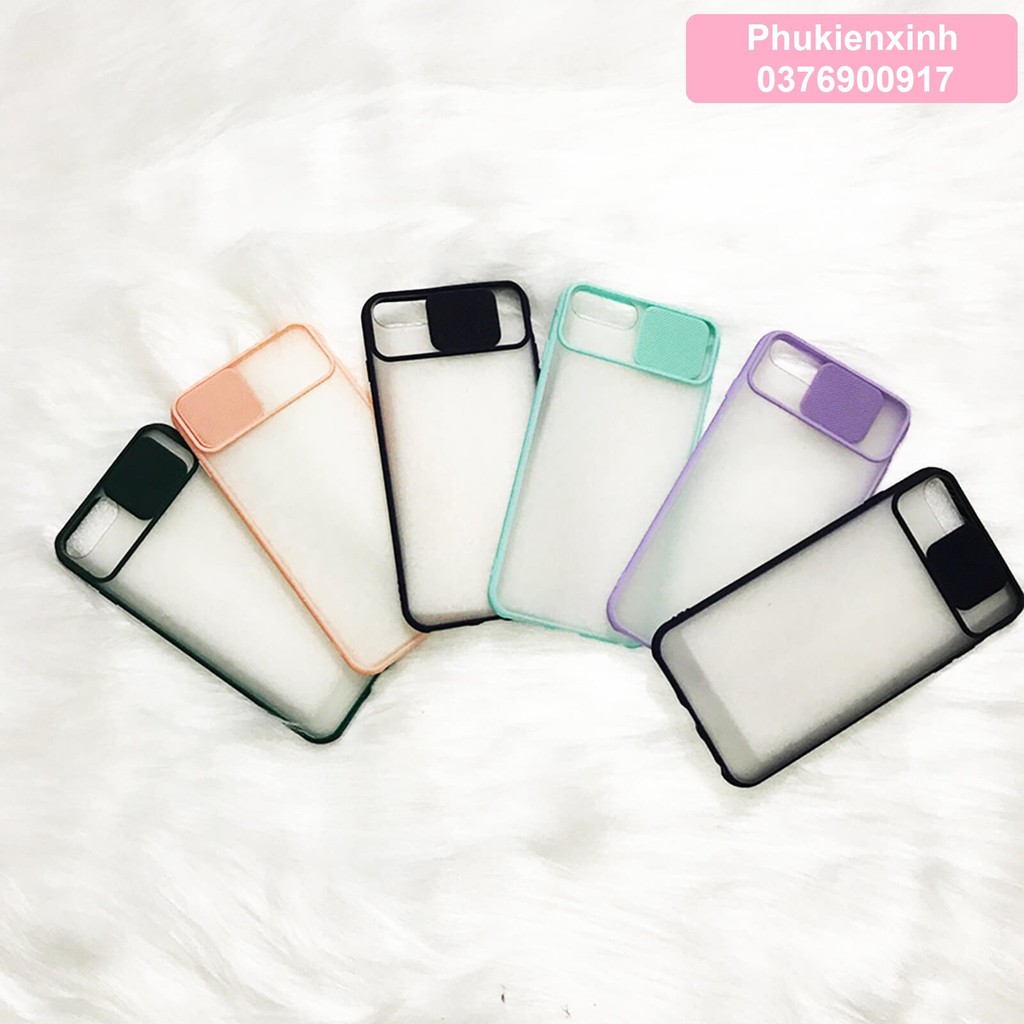 Ốp lưng iPhone nắp trượt nhám mờ che cam bảo vệ camera 6/6s/7/8/plus/x/xs/xs max/11/12/pro/11 pro max | BigBuy360 - bigbuy360.vn