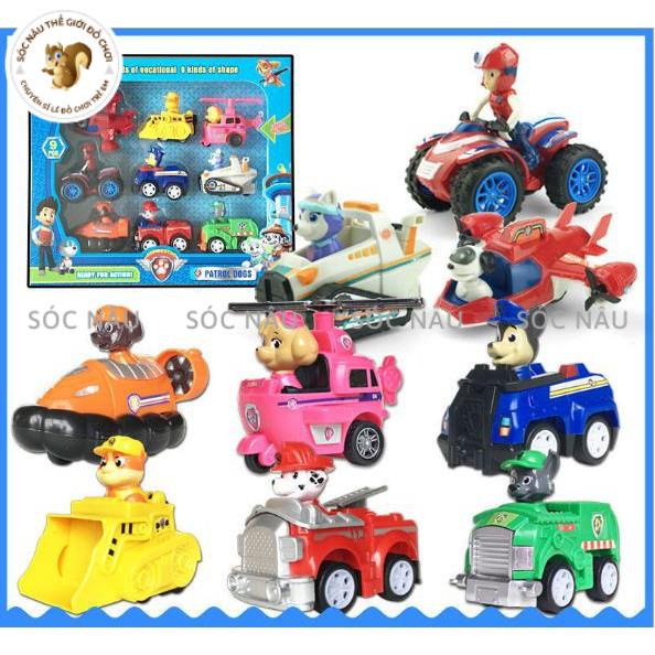 [Hàng siêu đẹp] Chó cứu hộ Paw Patrol A8, A9, A11, mô hình 6 con, 7 con, 8 con, 9 con đồ chơi cho các bé