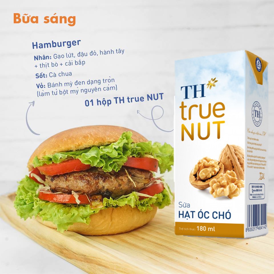 LỐC 4 HỘP SỮA ÓC CHÓ TH TRUE NUT 180ML ( HÀNG CHÍNH HÃNG)