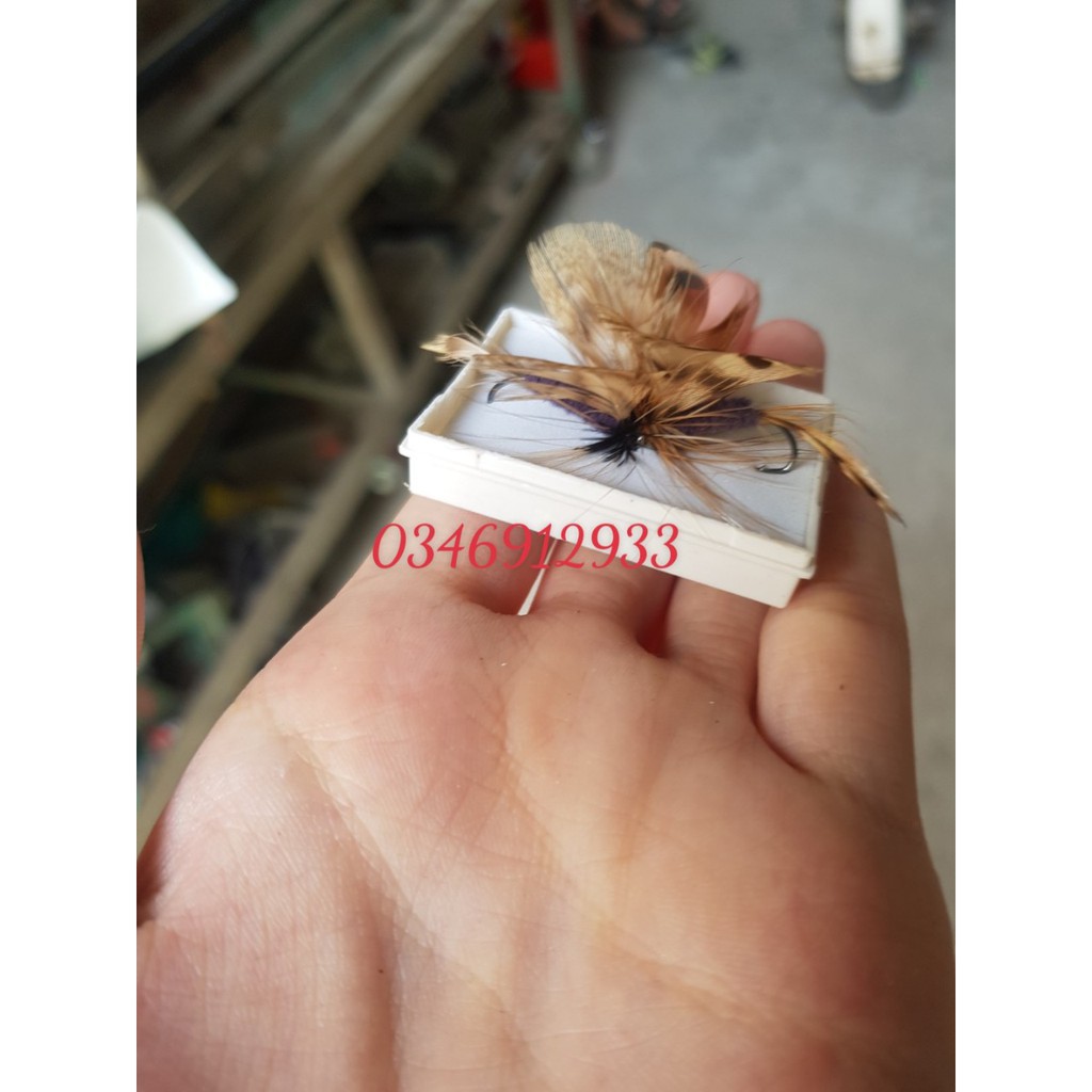 Mồi côn trùng bướm có lông vũ câu cá thiểu, mương, ngão, chày, rô ta, cá suối cho cần ul
