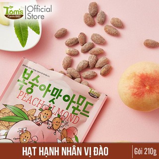 Hạnh nhân tẩm vị Đào Tom's Farm - Gói 210g