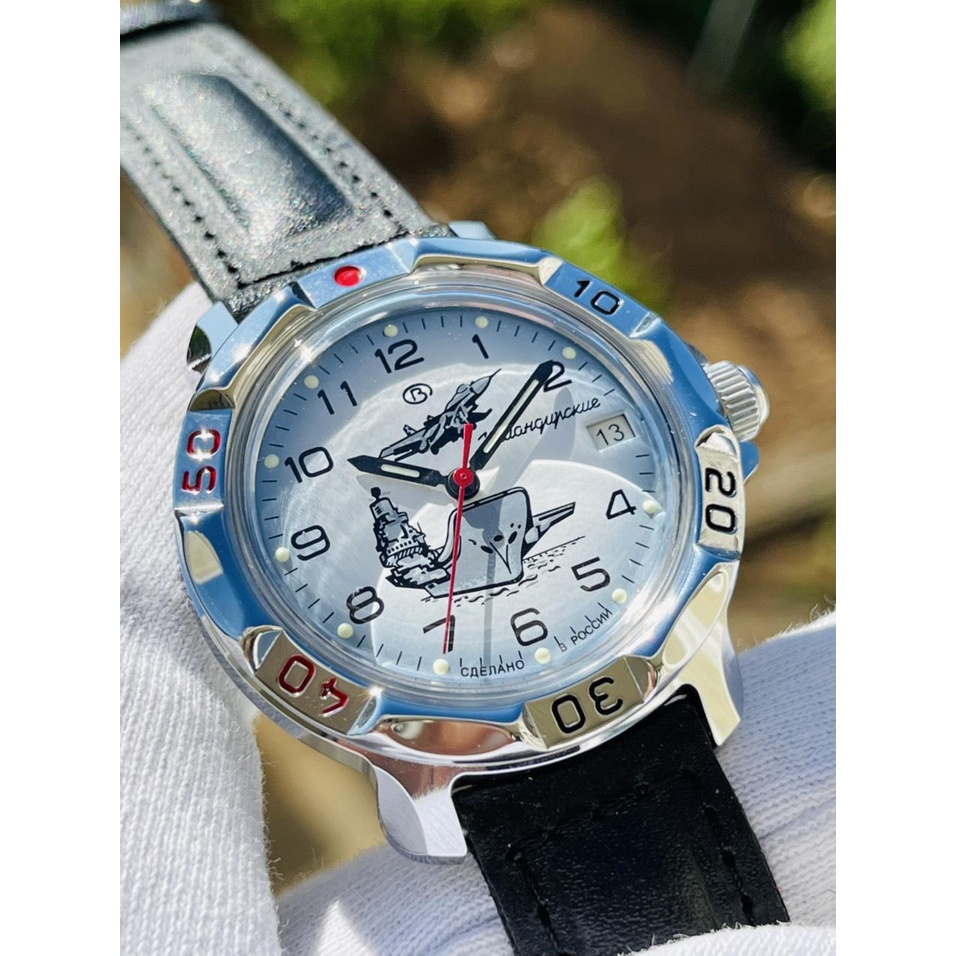 Đồng hồ Nga Vostok Komandirskie 811982. Đồng hồ nam Vostok máy cơ lên giây, size mặt 39, size dây 18, chống nước 3 atm