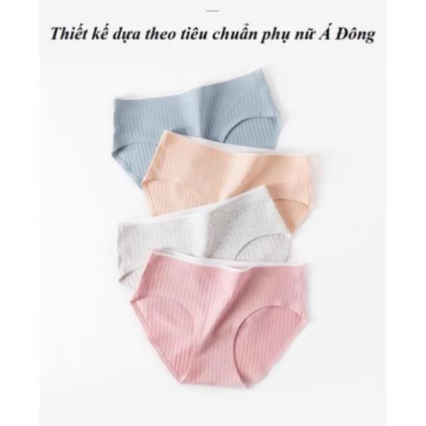 Quần Lót Cotton Gân Tăm Không Đường May Kháng Khuẩn