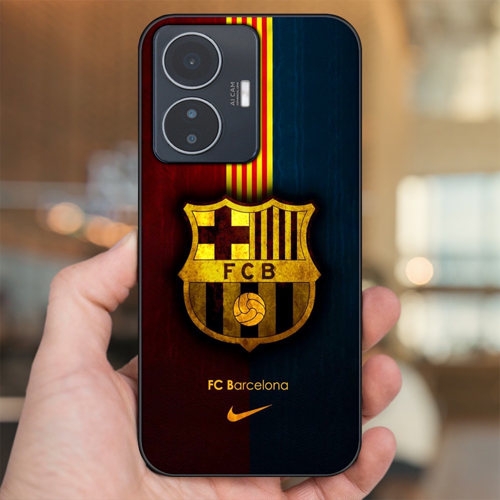 Ốp lưng Vivo Y55 2022 viền đen in hình Barcelona Barca