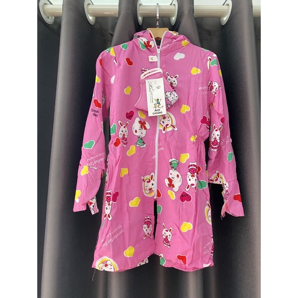 Áo khoác, áo choàng chống nắng dáng dài toàn thân cho bé vải lanh 2 lớp mềm mát cho mùa hè có size đại