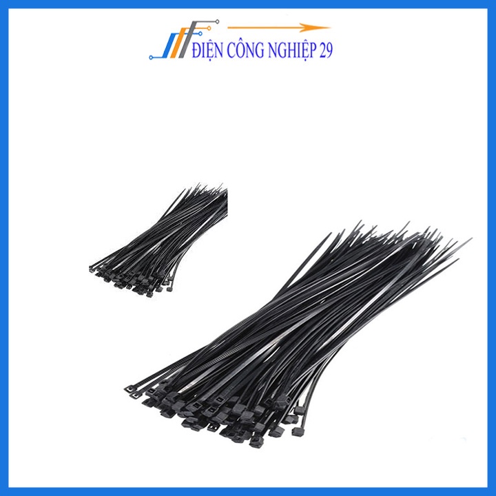 Gói 1000PCS Dây Thít Đen 3x100mm