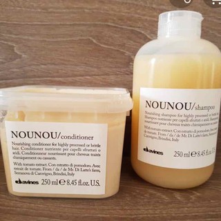 (Chính Hãng Giá Sỉ) DẦU GỘI XẢ PHỤC HỒI TÓC DAVINES NOUNOU 250ML X 2