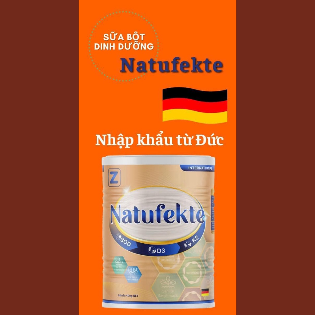 Sữa bột dinh dưỡng NATUFEKTE 400g thuần chay