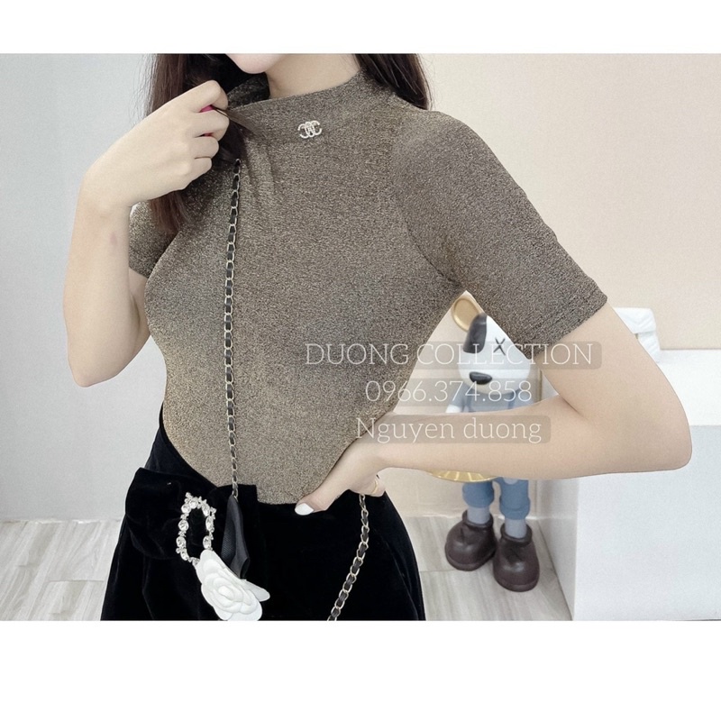 ÁO NHŨ CỔ 3P TAY CỘC KÈM TAG CÀI MS80001