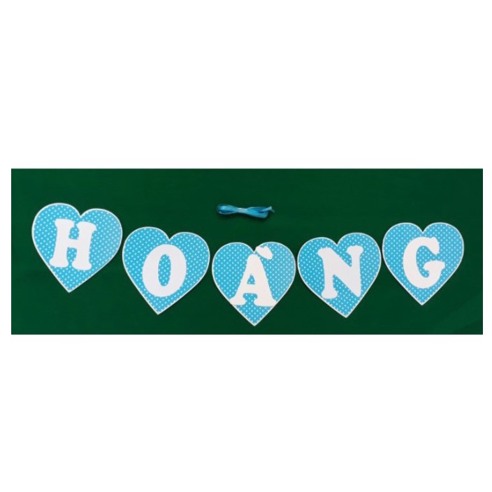 Dây Chữ Ghép Tên Có Dấu Trang Trí Sinh Nhật, Banner DÂY Chữ Giấy 3d TÊN BÉ theo yêu cầu Phụ kiện trang trí sinh nhật
