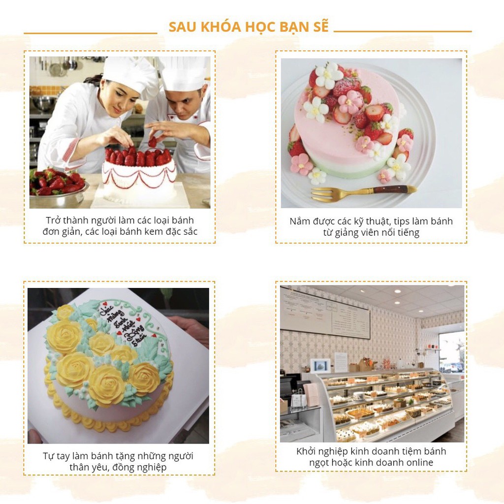 Toàn quốc - [E-voucher] Trọn bộ 5 FULL khóa học "Làm bánh sinh nhật và các loại bánh ngọt" [UNICA.VN]