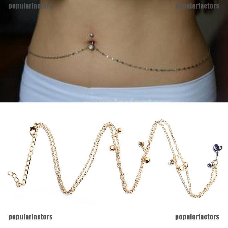 Khuyên Rốn Đính Đá Pha Lê 14g Thời Trang