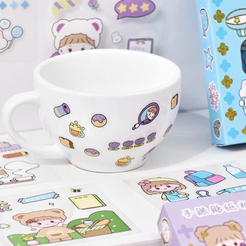 Set 10 miếng hình dán sticker dễ thương