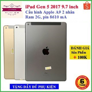 Máy Tính Bảng iPad Gen 5 - 2017 / 32Gb (4G + Wifi) Quốc tế - Zin Đẹp Như Mới - Màn hình 9.7inch [Tặng Ốp Lưng Xịn] | BigBuy360 - bigbuy360.vn