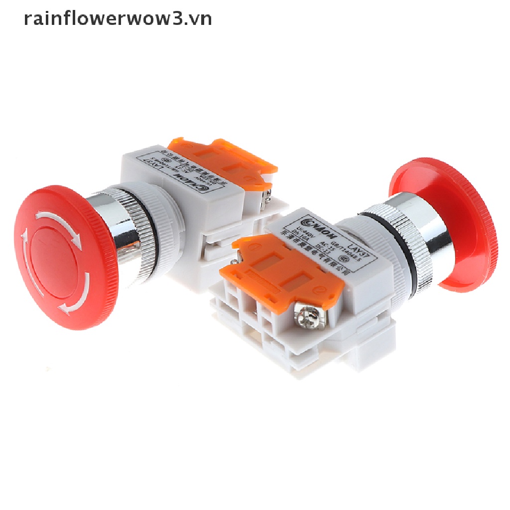 1 Nắp Công Tắc Nhấn Chặn Khẩn Cấp Hình Nấm Đỏ 10A LAY37
